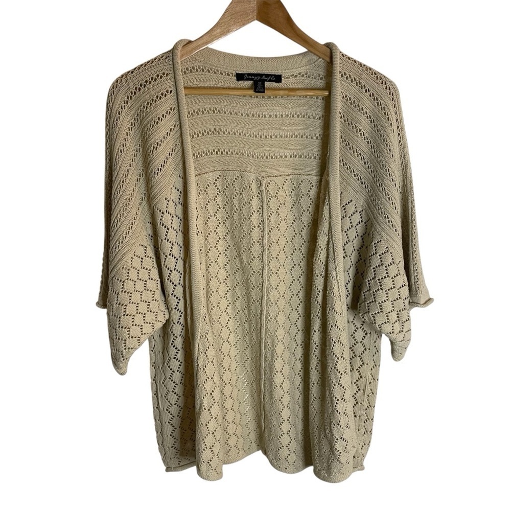 Jimmy's Surf Co. Cream Knit ladies cardigan cotton blend capsule old money Med
